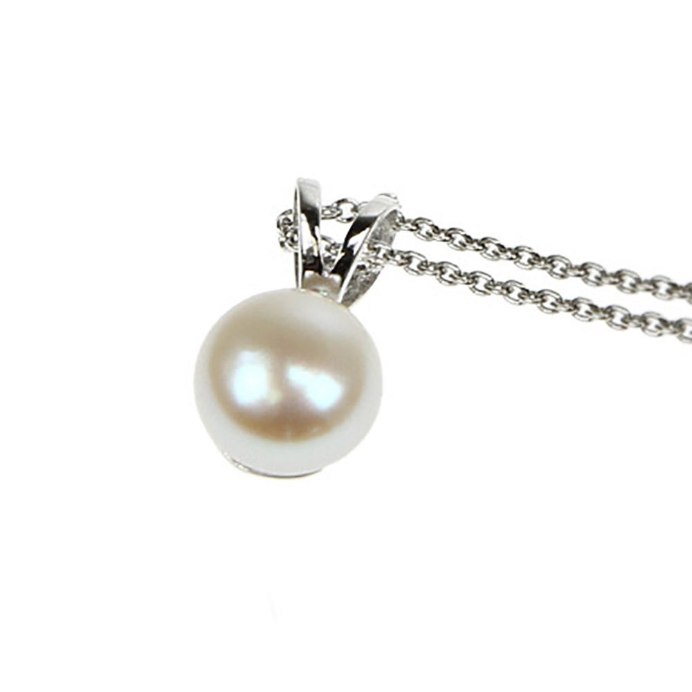 Single Freshwater Pearl Sterling Silver Necklace | Eve's Addiction®