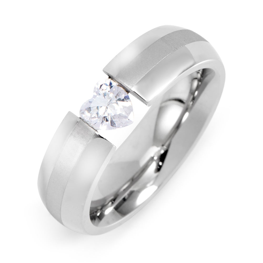 stanless steel engraved wedding ring