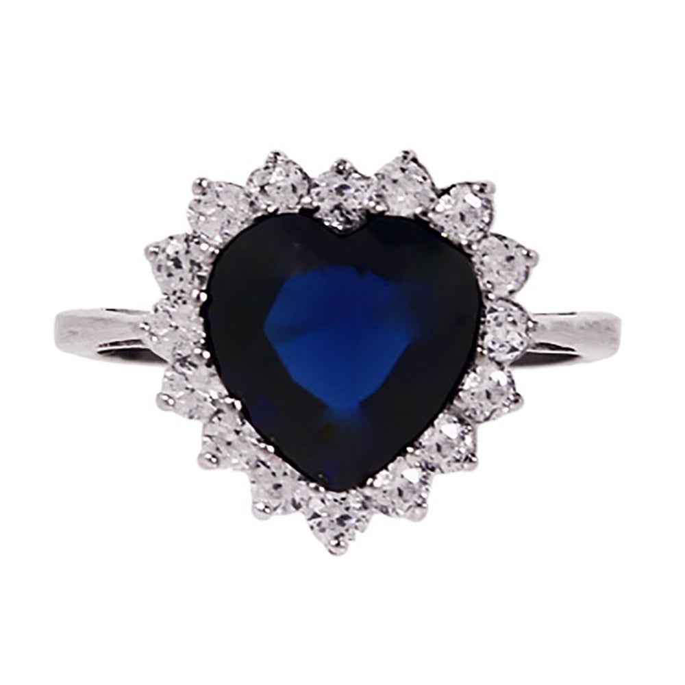 Heart of the Ocean Movie Inspired Sapphire CZ Ring Eve's