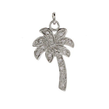 sterling silver cz palm tree charm sterling silver cz palm tree charm