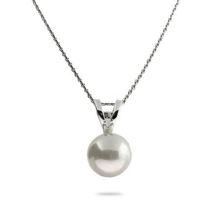 Single Freshwater Pearl Sterling Silver Necklace Eve S Addiction