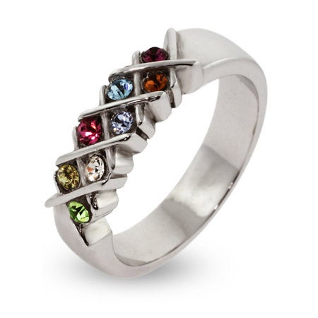 custom sterling silver ring birthstone engravable mother stone jewelry