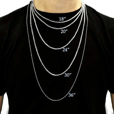 Men's Necklace Size Chart