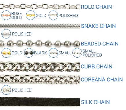 Ball Chain Size Chart