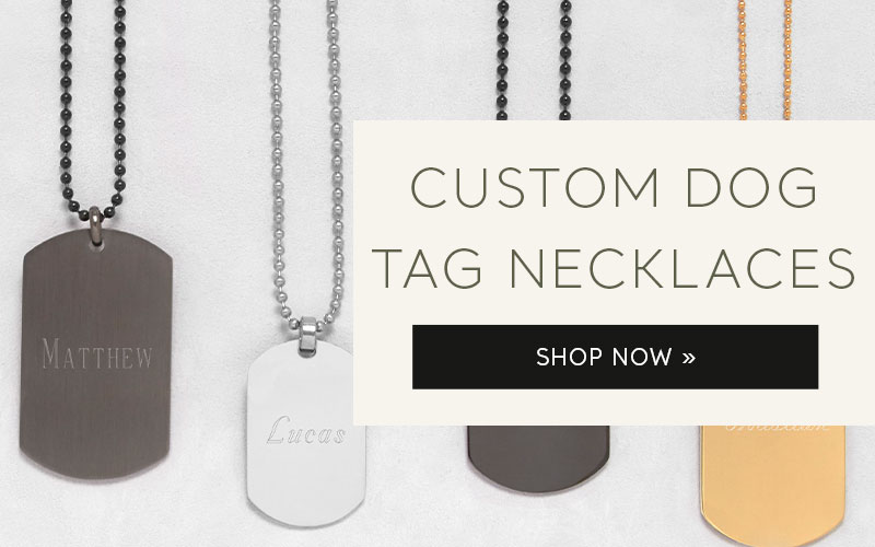 Custom Dog Tag Necklaces. Shop Now.