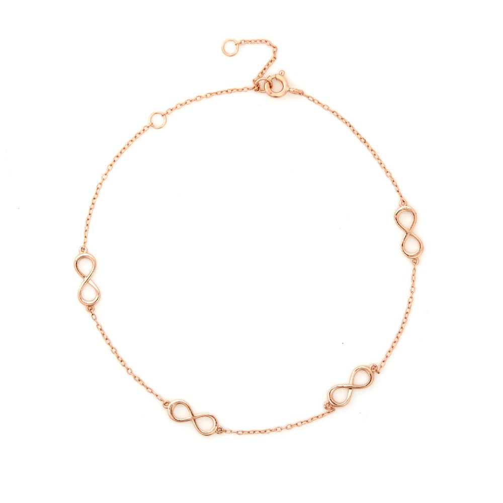 Infinity Rose Gold Anklet