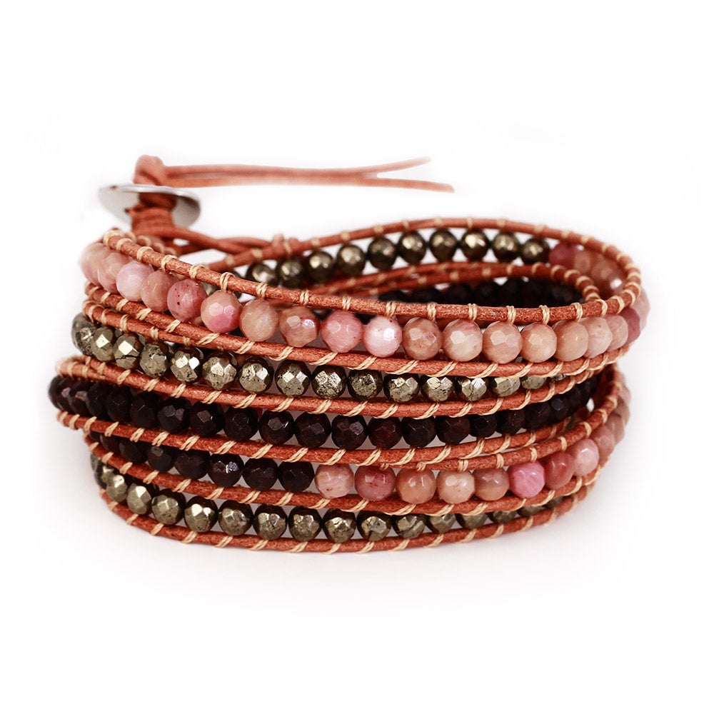 Chen Rai Pink Jasper Stone Wrap Bracelet | Eve's Addiction®