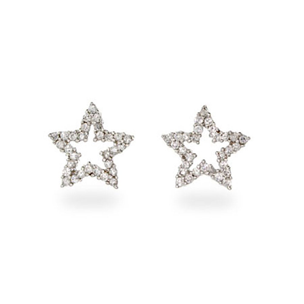 Designer Style Cubic Zirconia Star Stud Earrings | Eve's Addiction®