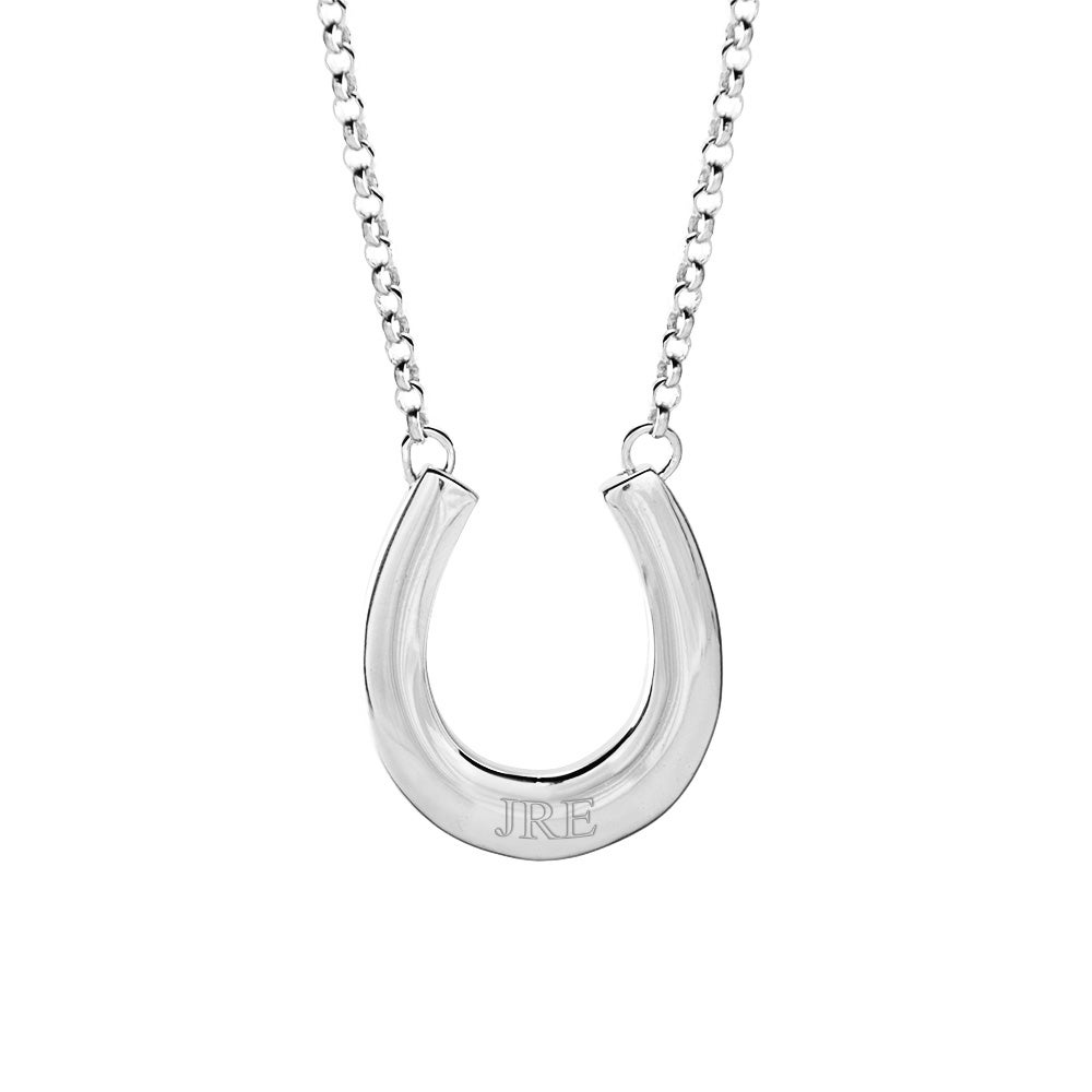 Sterling Silver Engravable Horseshoe Pendant