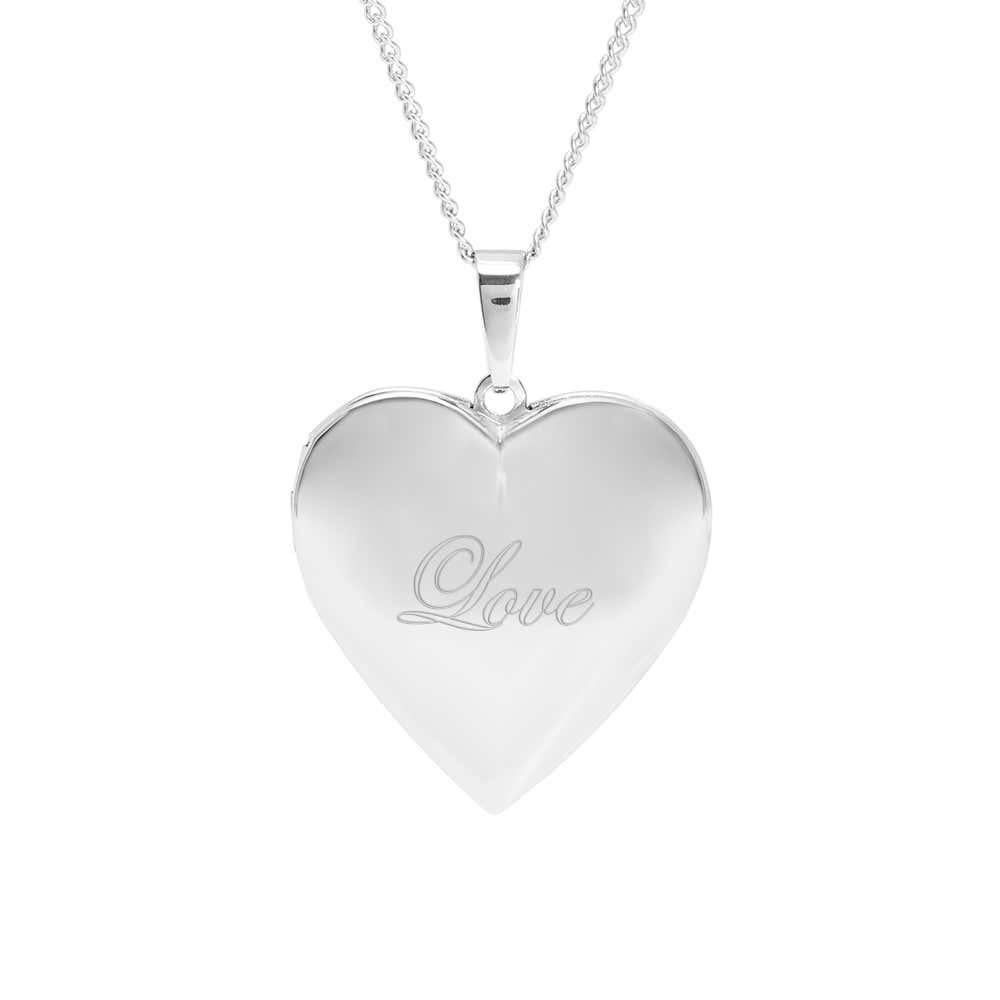 Engravable Polished Heart Photo Locket | Eve's Addiction