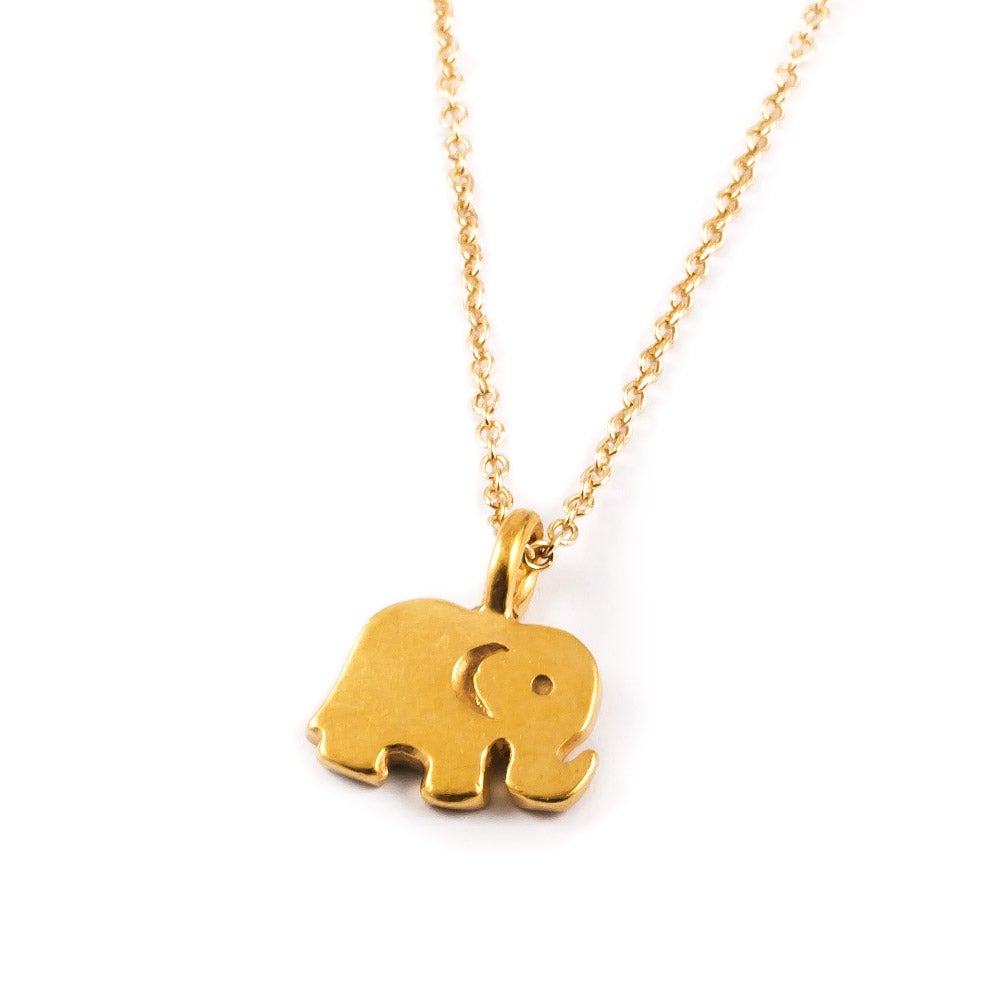 Dogeared Good Luck Elephant Gold Necklace