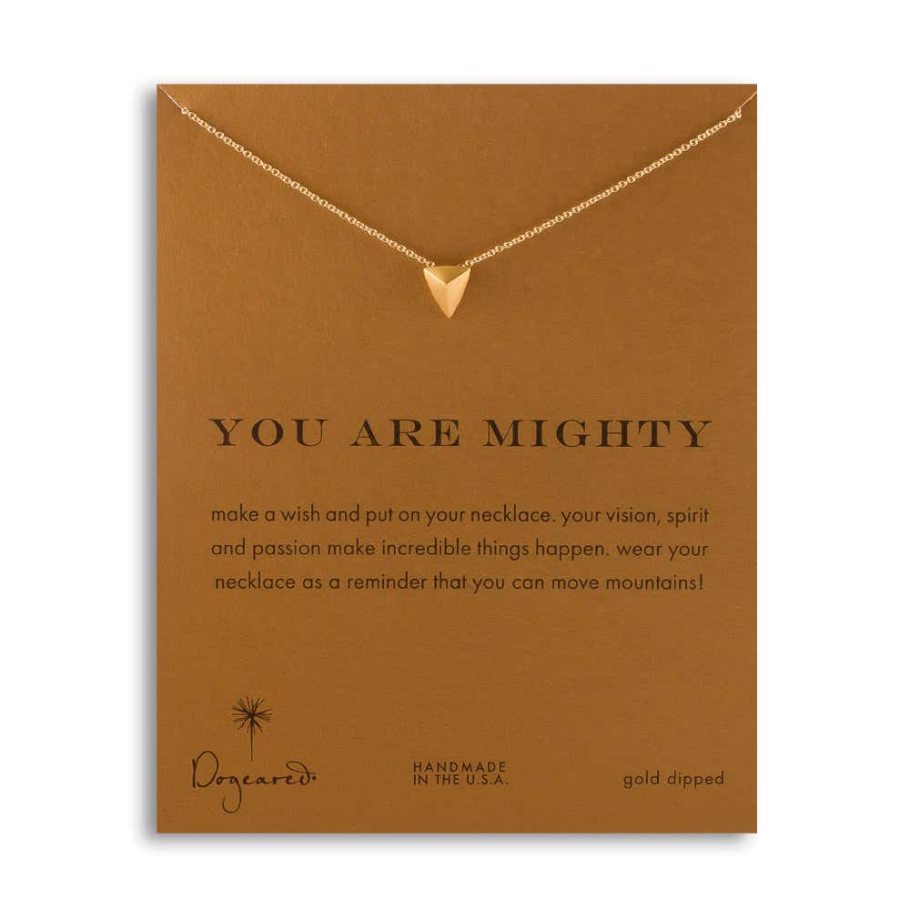 Dogeared You Are Mighty Pyramid Gold Dipped Necklace | Eve's Addiction