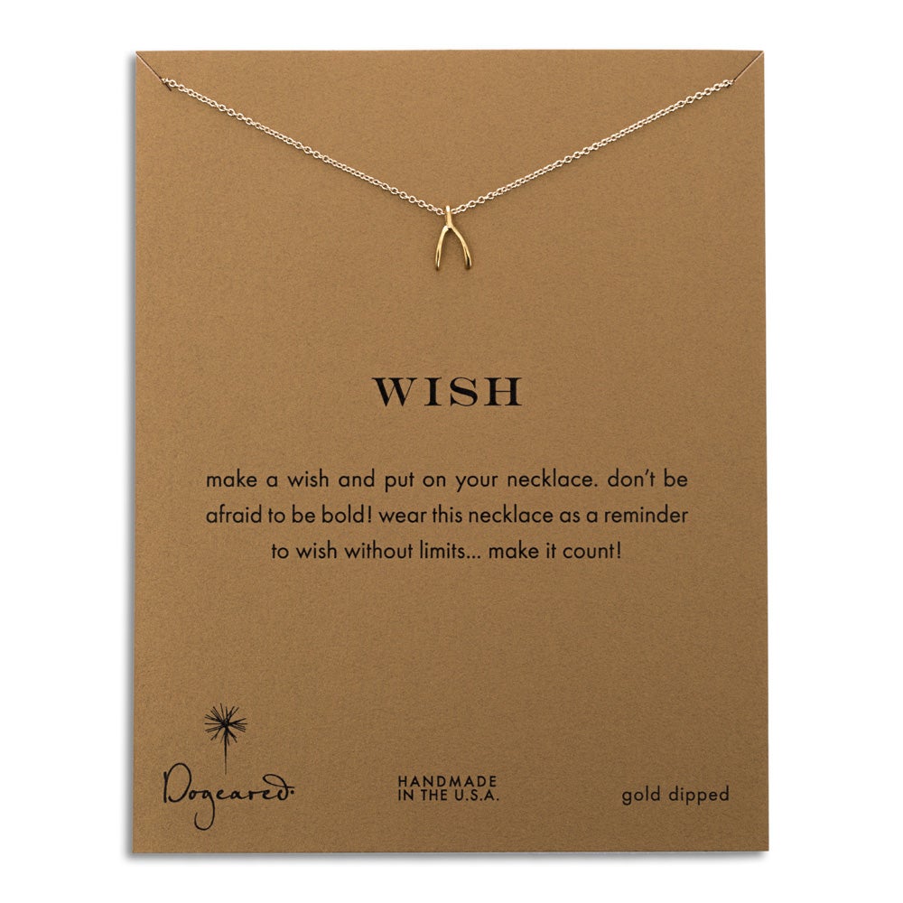 Dogeared Wish Gold Dipped Necklace | Eve's Addiction®
