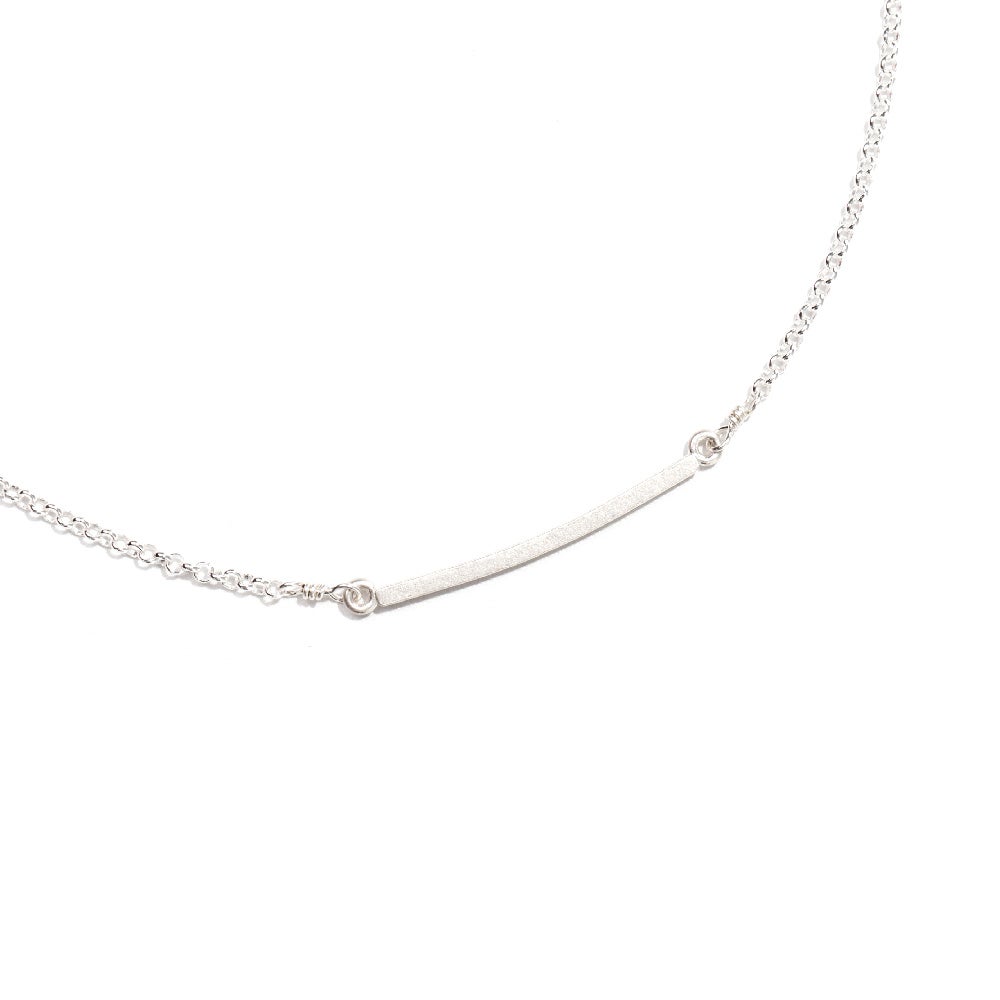 Dogeared Balance Square Bar Sterling Silver Necklace