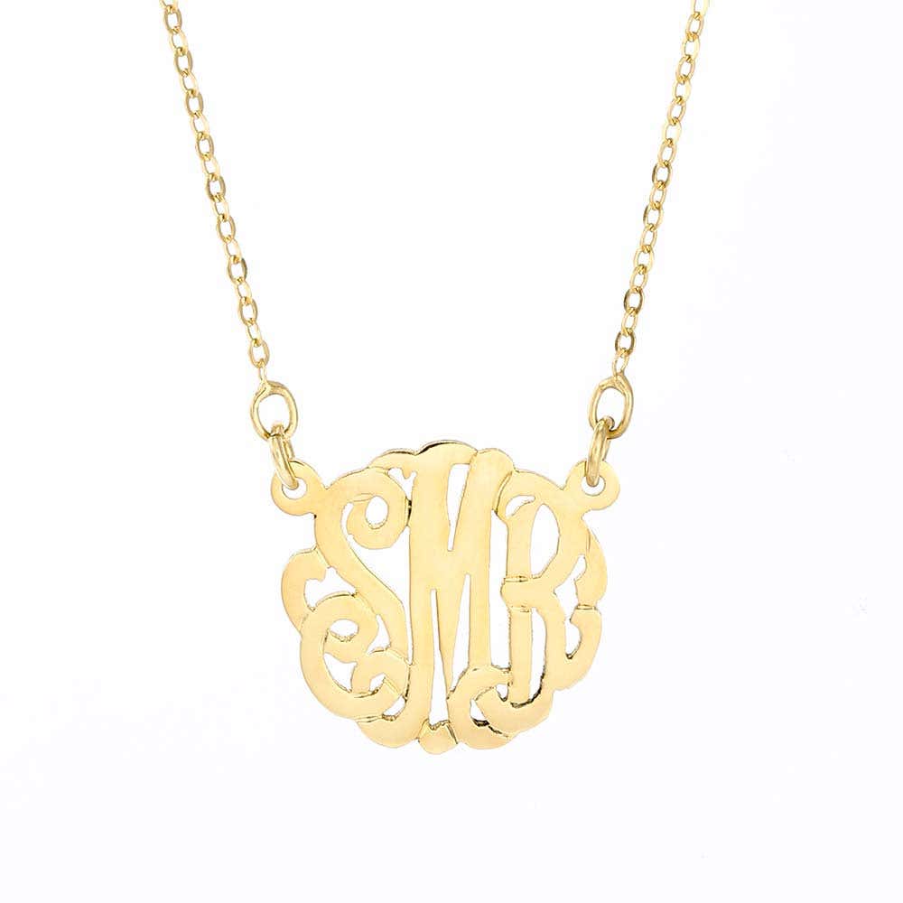 Petite Monogram Gold Necklace