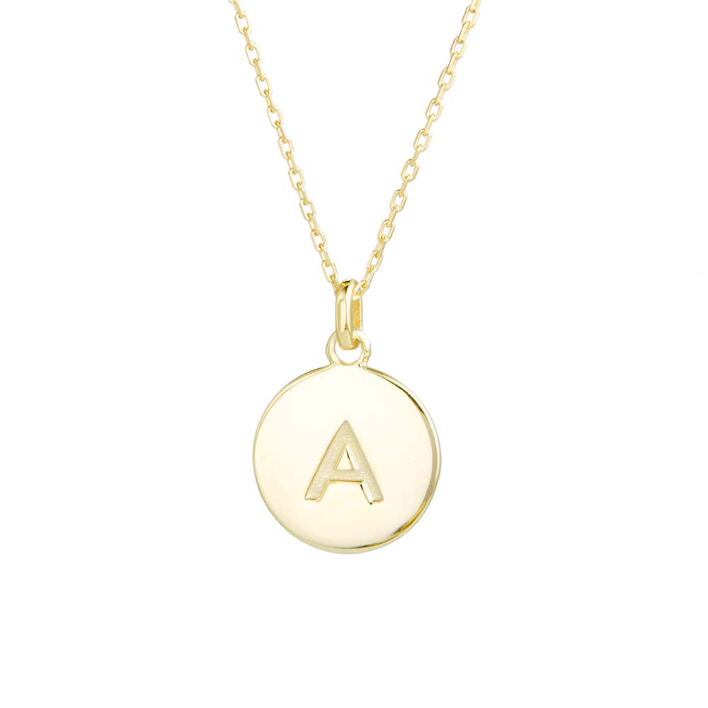 Sarah Chloe Layered Disc 3-Letter Necklace | Mark and Graham