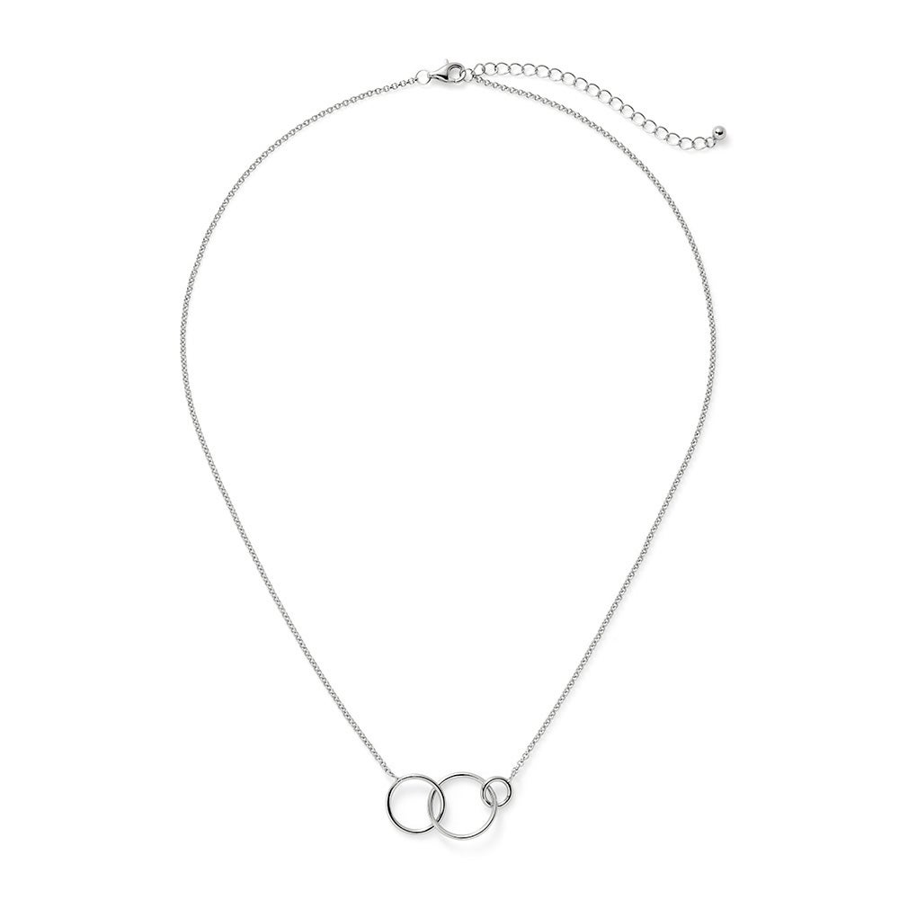 Three Generation Silver Eternity Circle Necklace