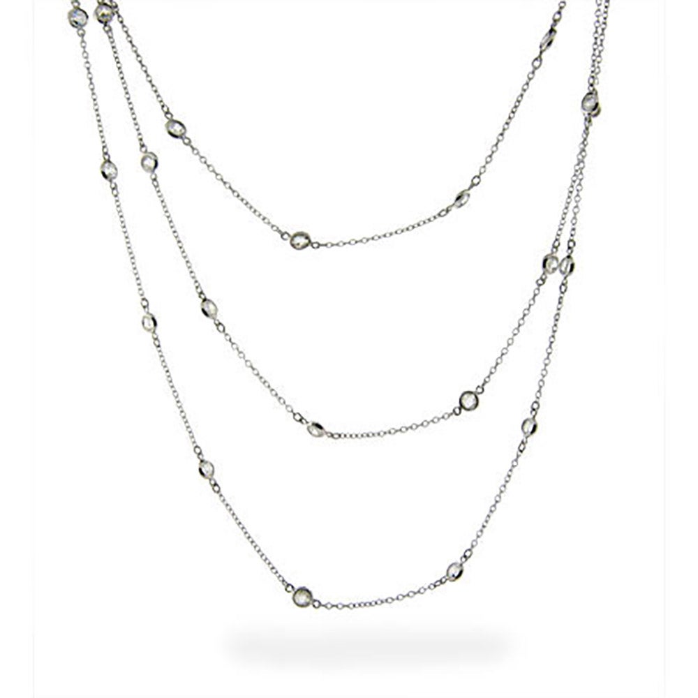 Designer Style Sparkling 60 Inch CZ Studded Chain | Eve's Addiction®