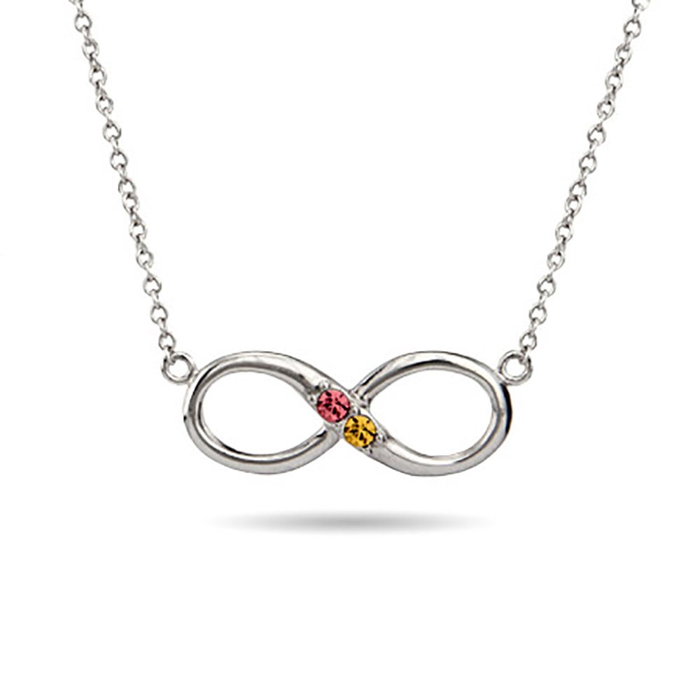 Personalized 2 Birthstone Necklace | JoyAmo Jewelry