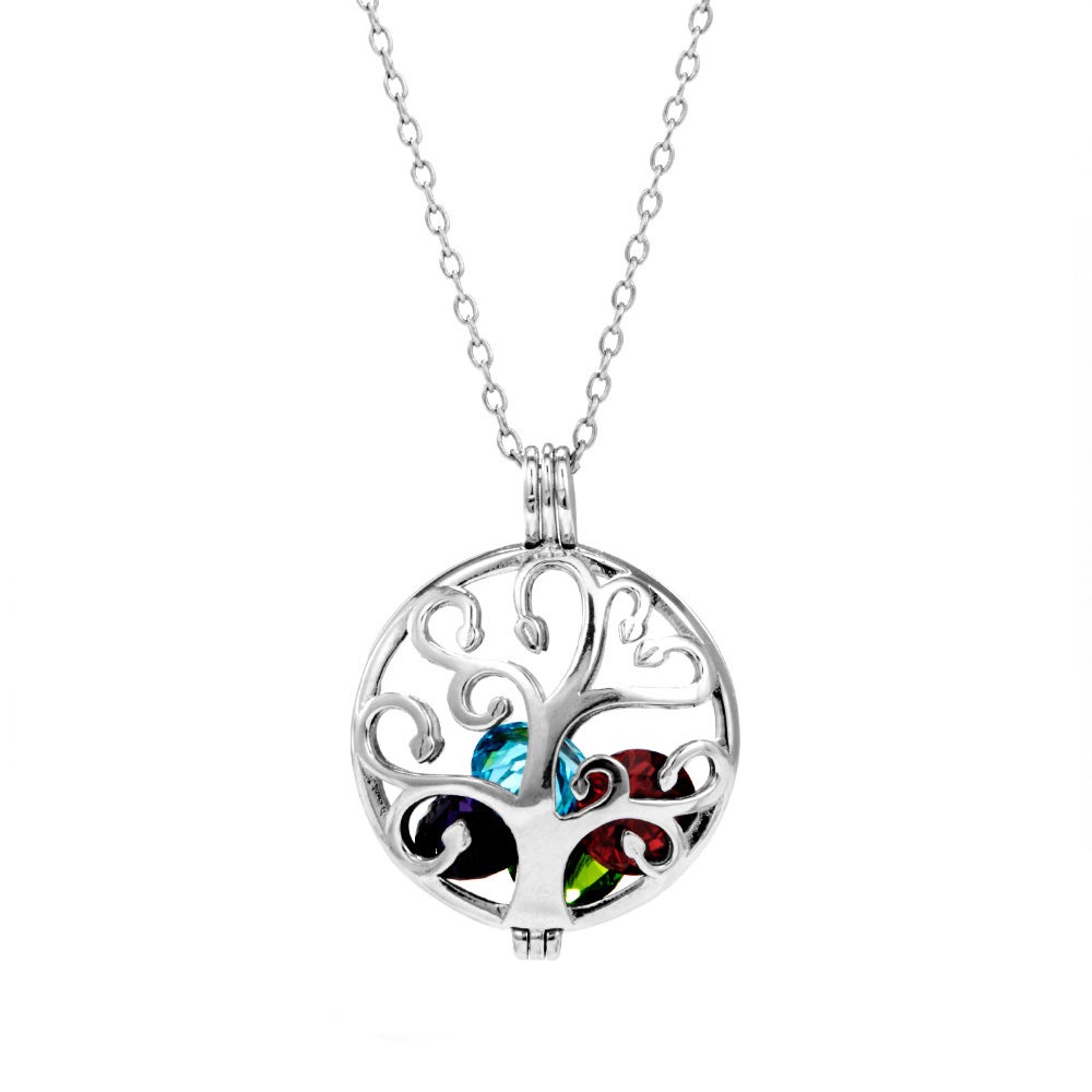 Custom Family Tree Birthstone Locket 