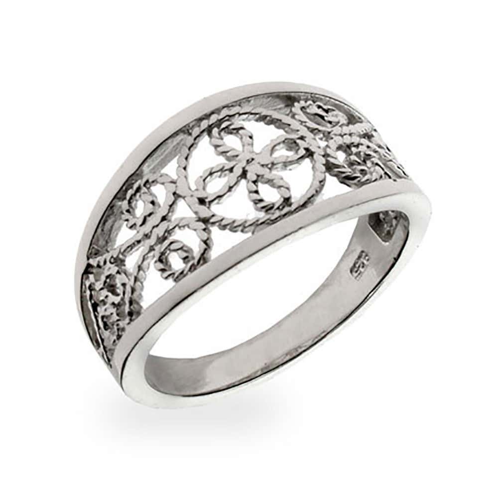 Sterling Silver Victorian Style Wedding Band