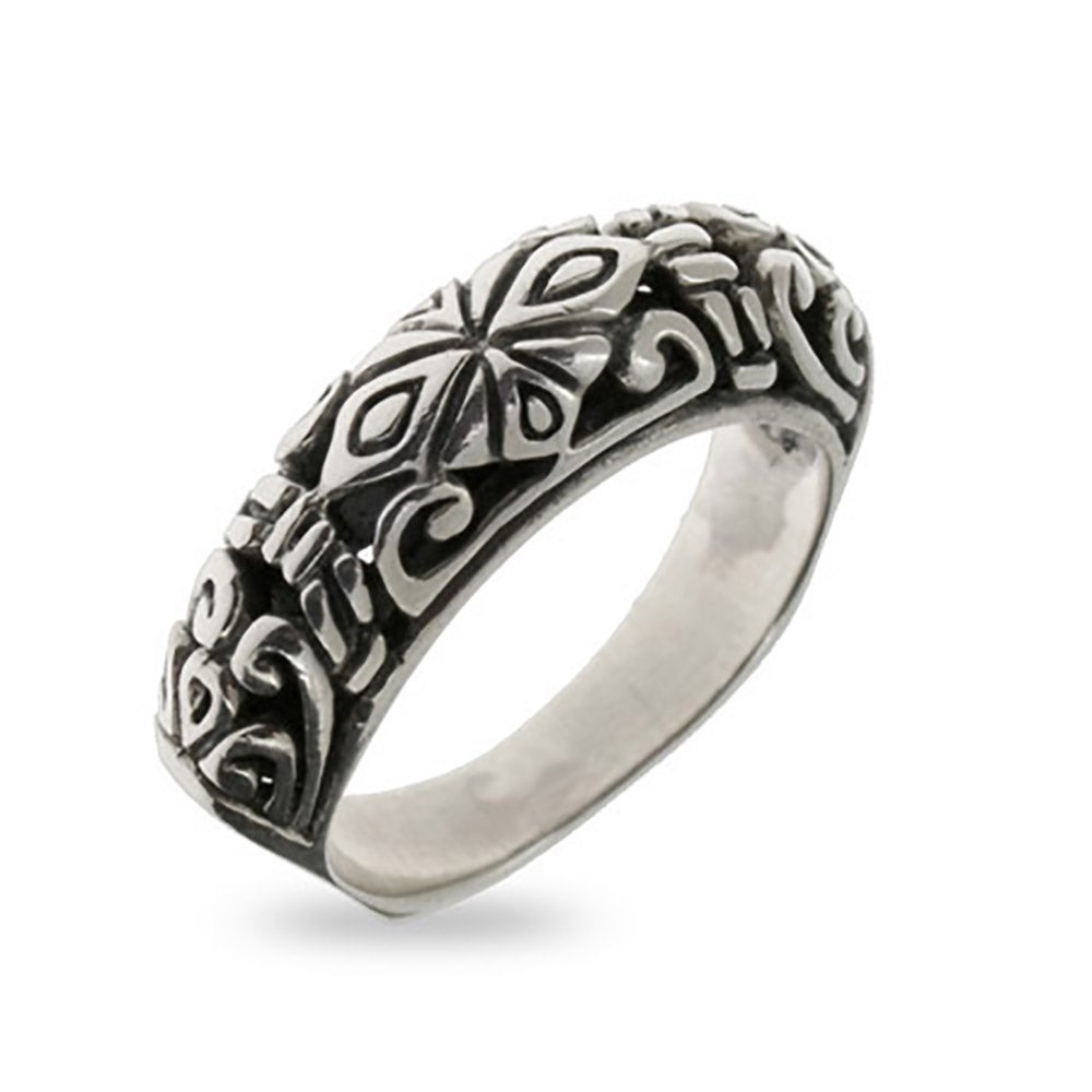 Sterling Silver Bali Design Ring | Eve's Addiction®