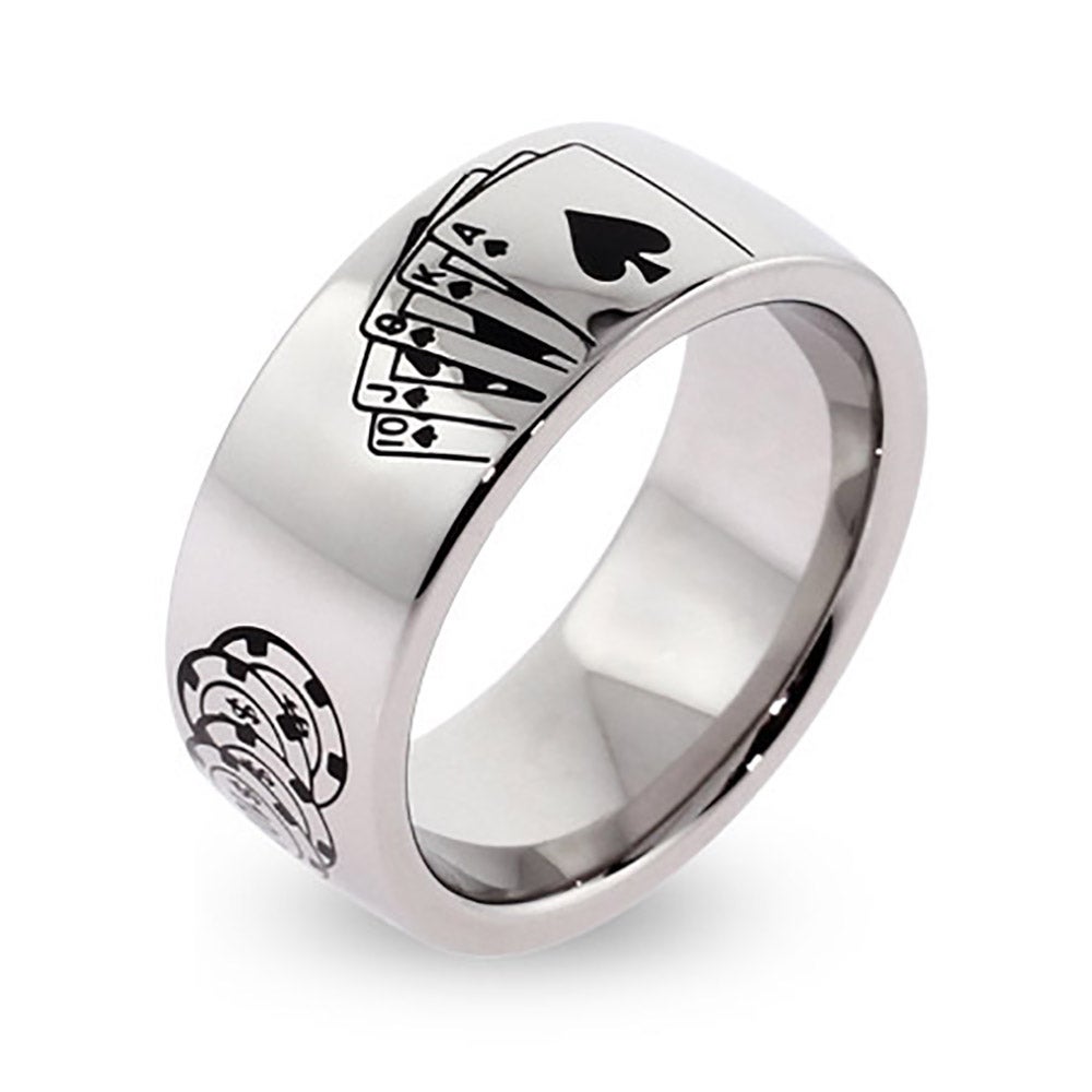 Engravable Stainless Steel Poker Ring | Eve's Addiction®