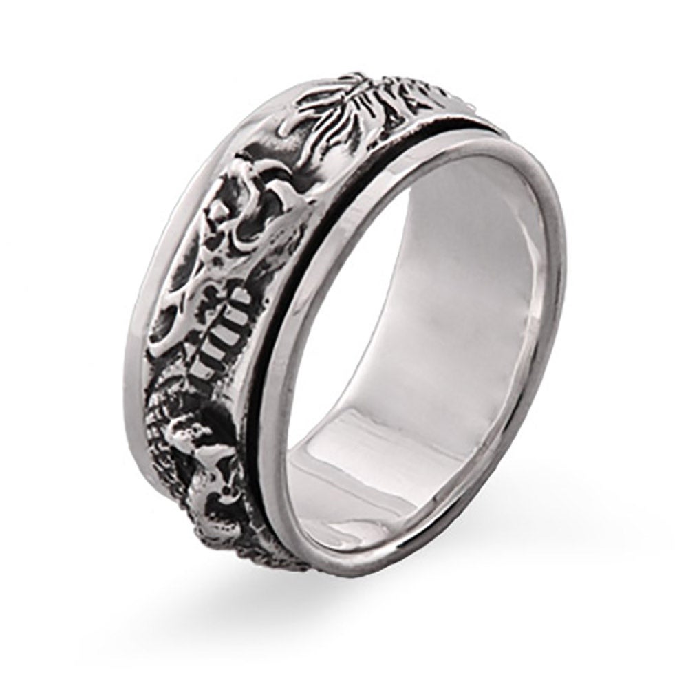 Sterling Silver Dragon Spinner Ring | Eve's Addiction®