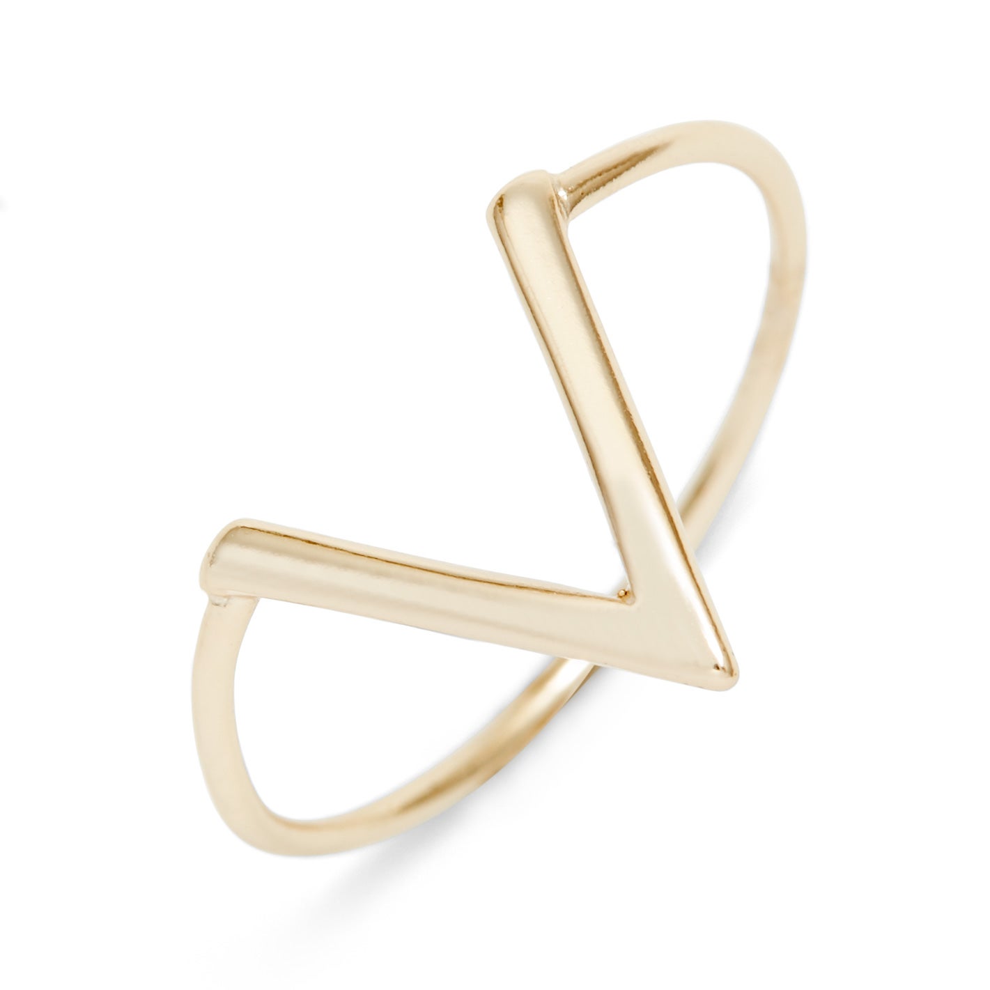 gold ring v shape