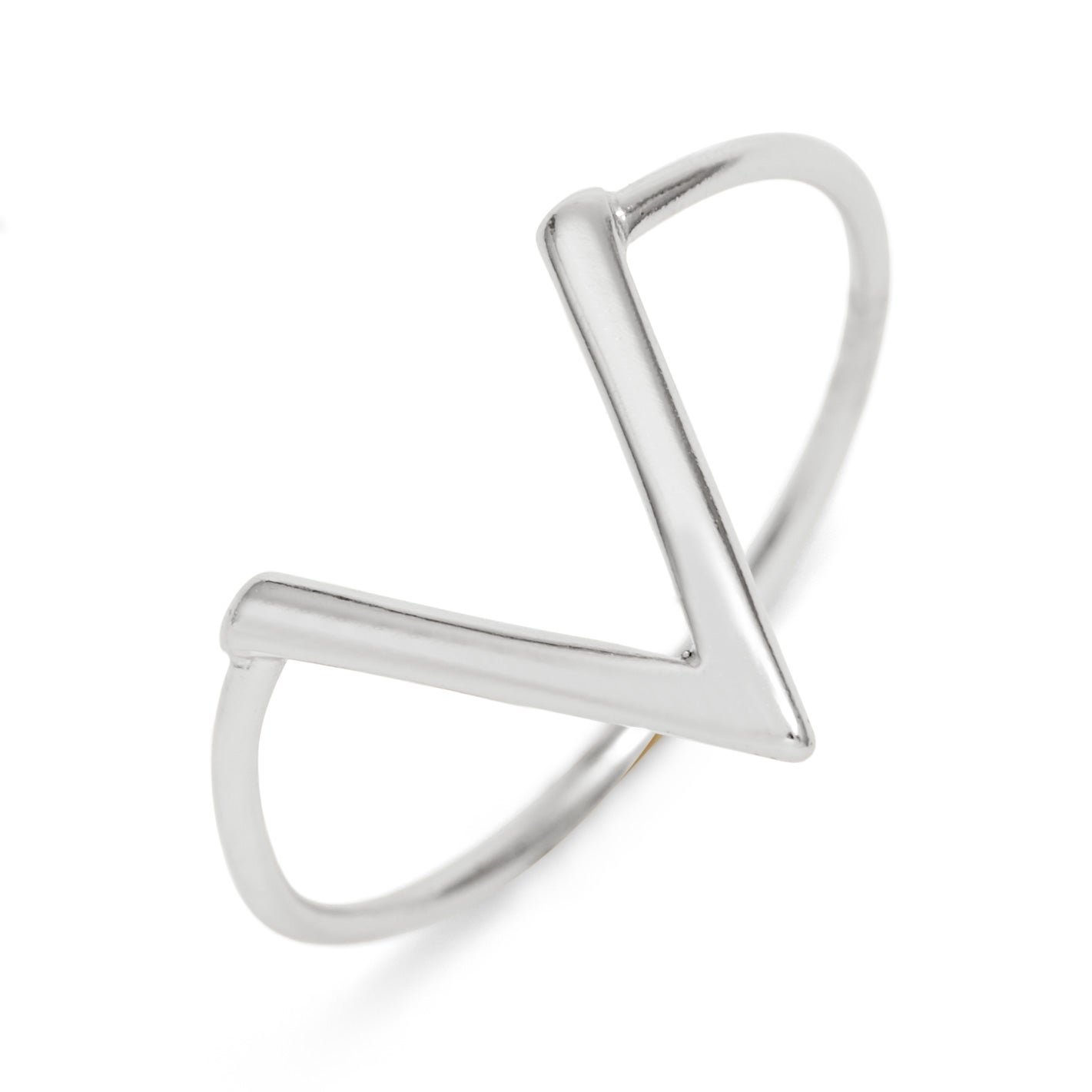 Sterling Silver V Shaped Ring Sterling Silver V Ring