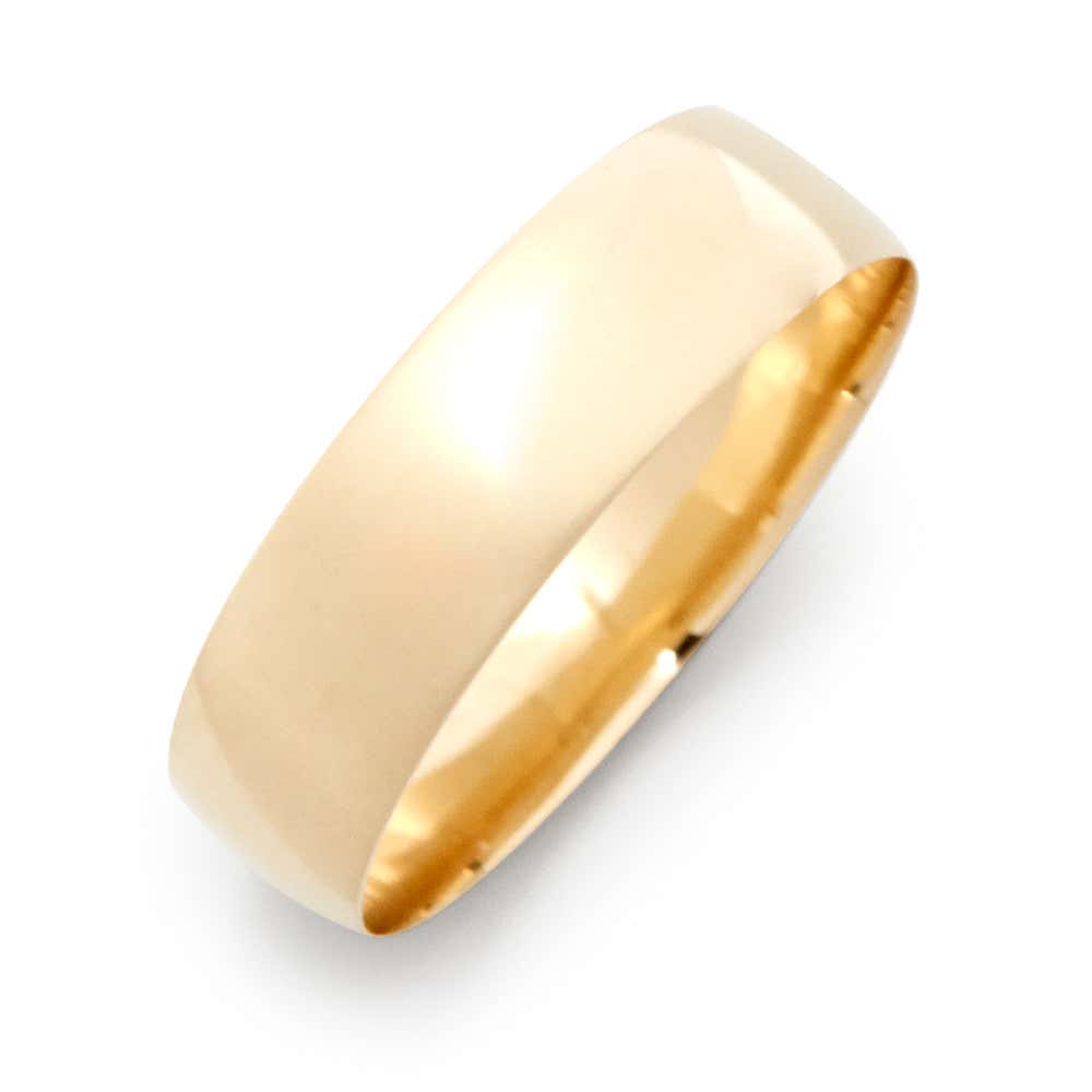 Engravable 14k Gold 6mm Classic Wedding Band | Eve's Addiction