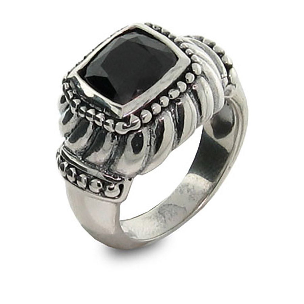 Designer Inspired Square Black Onyx Ring | Eve's Addiction®