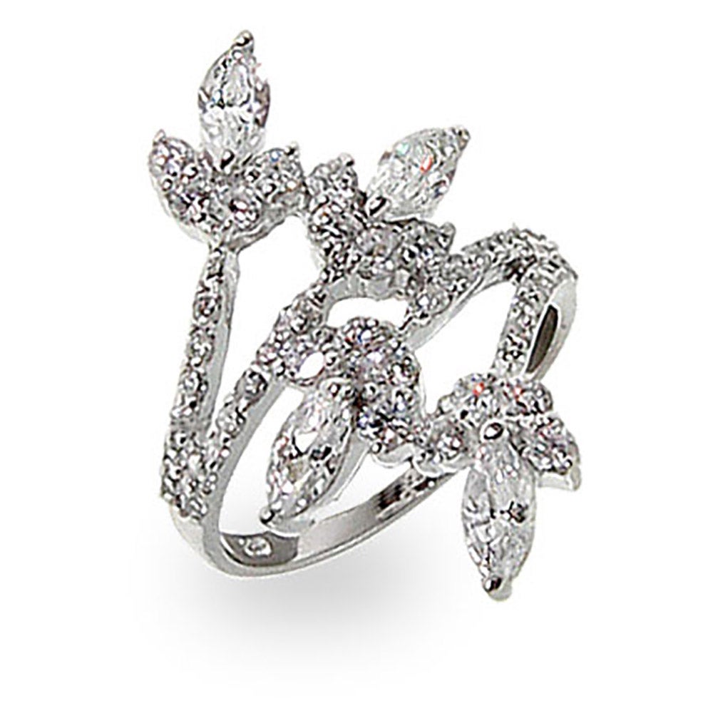 Marquise Flower Wrap Ring | Eve's Addiction®