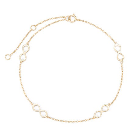 Sterling Silver Infinity Anklet | Eve's Addiction