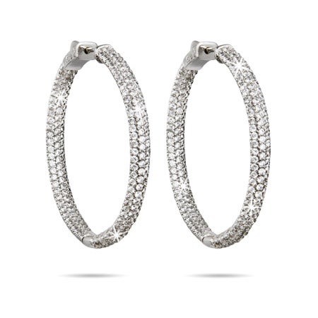 1 75 Inside Outside Pave Cz Hoop Earrings Eve S Addiction