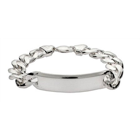 silver bracelet sterling heavy curb link