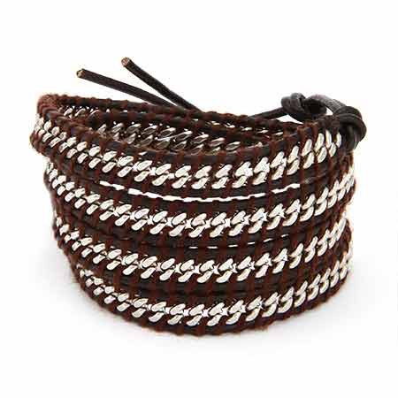 Where can you buy personalized leather bracelets and brown leather wrap bracelet