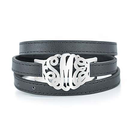 Where can you buy personalized leather bracelets and monogrammed leather wrap bracelets