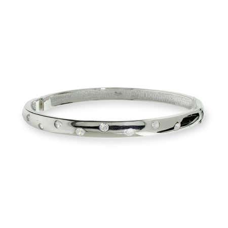 Cz bangle tennis bracelet in silver from eves addiction