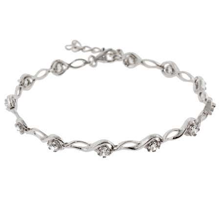 Sterling silver diamond accent tennis bracelet under 100