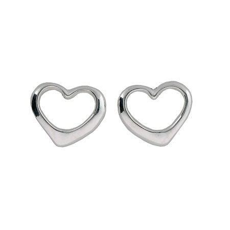 Sterling Silver Heart Stud Earrings Eve S Addiction