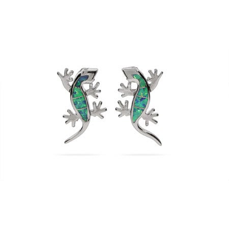 Opal Lizard Earrings