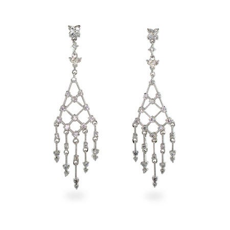 Diamond CZ Drop Chandelier Earrings | Eve's Addiction®