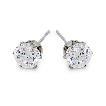 round cubic zirconia bridesmaids earrings and jewelry for bridesmaid