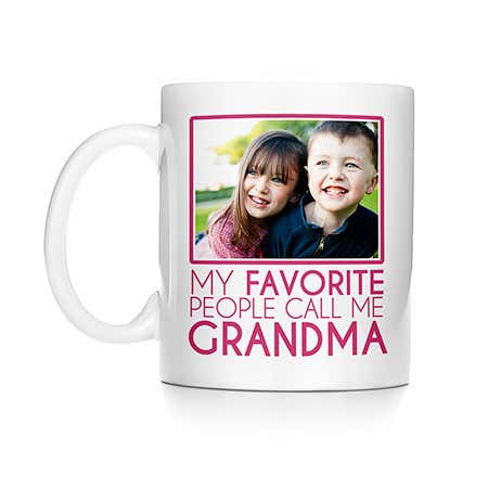Personalized My Favorite People Call Me Grandma Photo Mug