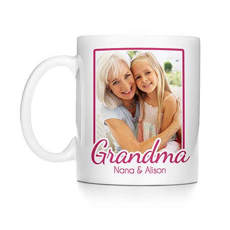 Personalized grandma gift, a custom made photo coffee mug