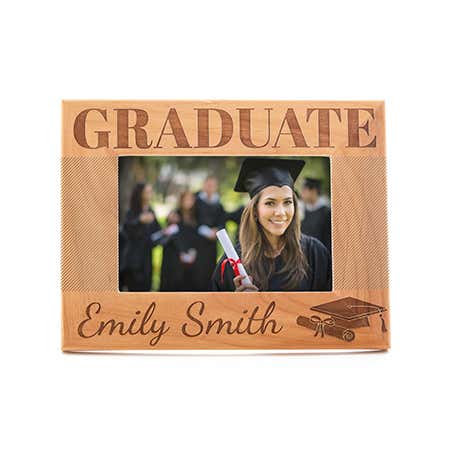 Personalized Carved Graduate Wood Frame