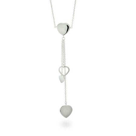 Designer Style Cascading Hearts Necklace | Eve's Addiction®