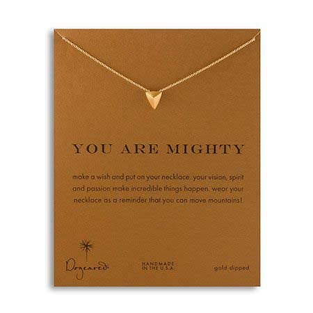Dogeared You Are Mighty Pyramid Gold Dipped Necklace