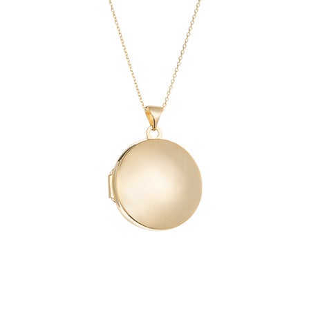 14K Gold Round Locket